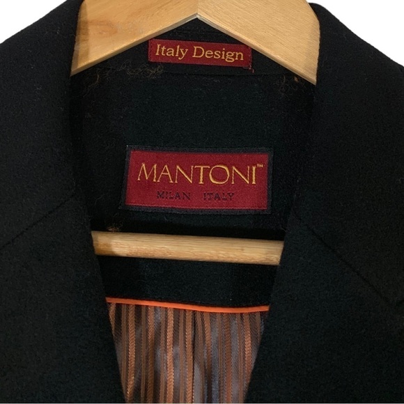 Mantoni Wool Cashmere Sports Coat Blazer Black Size 42 - Picture 7 of 10